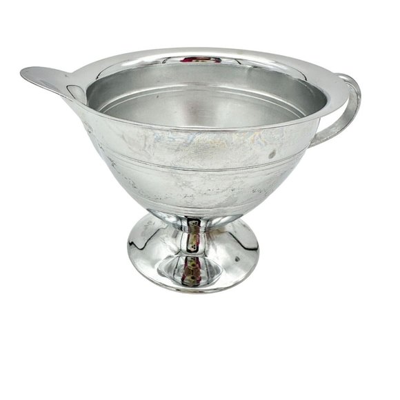 Classic Sugar Bowl and Creamer Silver Tone - Picture 4 of 6